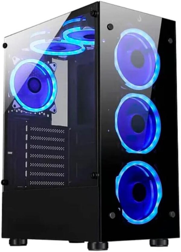 Gabinete Rise Mode Glass 06X Black Sem Fans