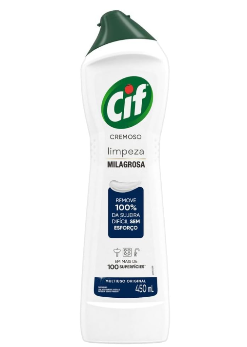 Cif Cremoso Limpeza Milagrosa Remove 100% Da Sujeira 450 Ml